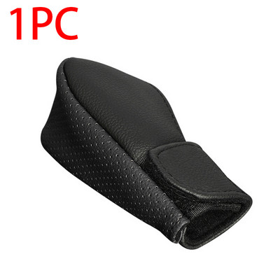 Capac de schimbător de viteze de mașină din piele PU Protector universal pentru schimbătorul de viteze pentru autovehicule, impermeabil, rezistent la praf, texturat, cusut manual