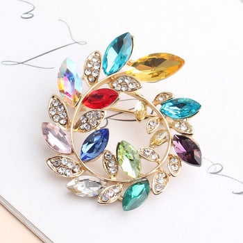 Pomlee Rhinestone Crystal Olives καρφίτσες Unisex Γυναικείες και ανδρικές καρφίτσα γιακάς καρφίτσα Κοσμήματα παλτό T-shirt Αξεσουάρ φορέματος