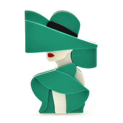 Wuli&baby Akrüülist võluvad naiste prossid naistele, 2-värvilised kandmismüts, kaasaegne tüdrukute pidu, kontoripross, nööpnõel Kingitused