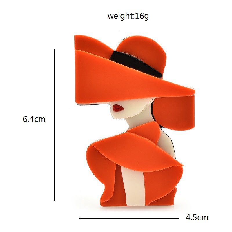 Wuli&baby Akrüülist võluvad naiste prossid naistele, 2-värvilised kandmismüts, kaasaegne tüdrukute pidu, kontoripross, nööpnõel Kingitused