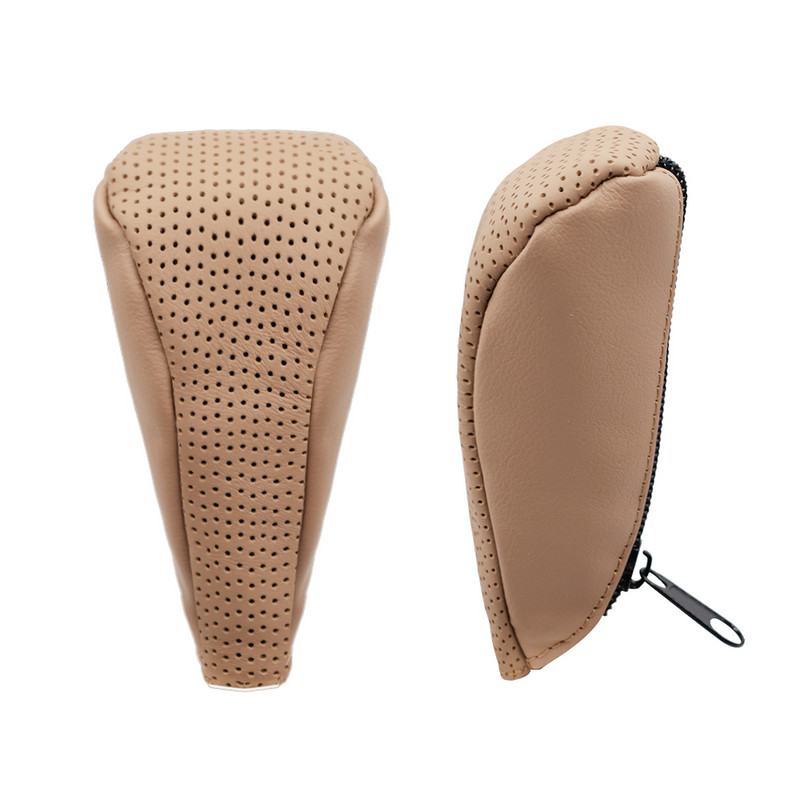 Auto käiguvahetusnupp Kaelused Korpuse kaunistus Nahast käigukast Automaatkäigukasti käepideme varre kate Tõmblukuga kaitseümbris