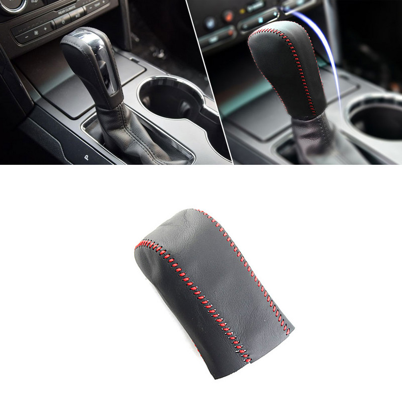 Huse anti-alunecare din piele pentru buton de viteză AT pentru Ford Explorer 2015 2016 2017 Decor pentru mașină Carcasă pentru butonul de schimbător