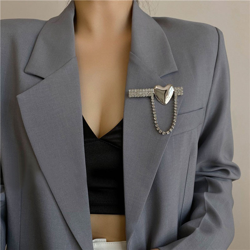 Broșă cu pandantiv cu ciucuri în stil întunecat pentru bărbați, femei, broșe vintage baroc, decorare, broșă cu lanț de piept, accesorii la modă