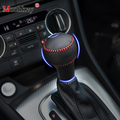 Pavarų perjungimo rankenėlės dangtelis, skirtas AUDI RS 3 2017 Skirtas RS 6 2016 Skirtas RS 7 2016 Skirtas TT RS Natūralios odos rankinio siuvimo juodas/raudonas siūlas