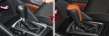 Кожен капак на скоростния лост за скоростен лост Копче за превключване на предавките Защитно покритие за Mazda CX-5 CX5 2020-2017 Интериор Аксесоари за кола