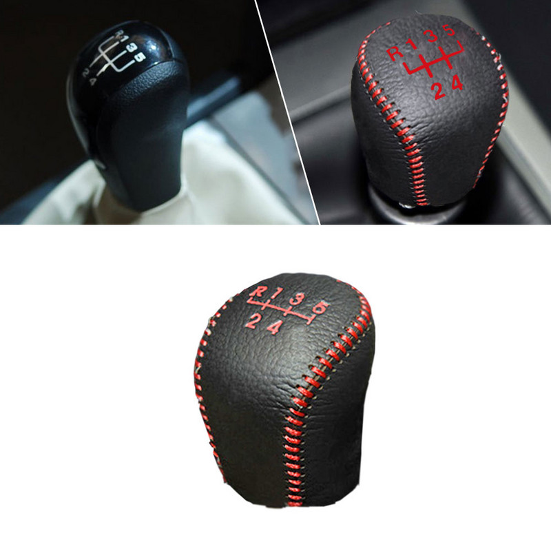 Capac de schimbător de viteze din piele anti-alunecare MT pentru Skoda Octavia 07-13 Superb 09-12 Kodiaq 17-18 Karoq 2018 Maneta schimbător de viteze cu 5 viteze