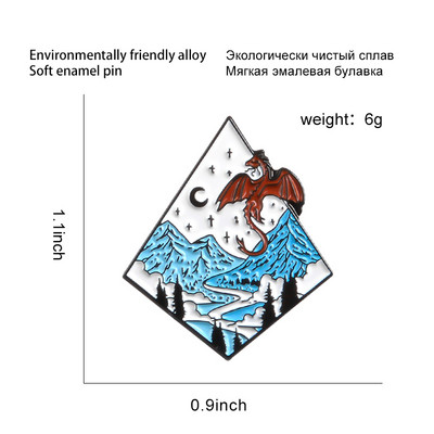 20 de zaruri de față broșă de metal emailat personalitate de modă D20 DnD joc de zaruri insignă pin desen animat costum la modă rucsac bijuterii cadou