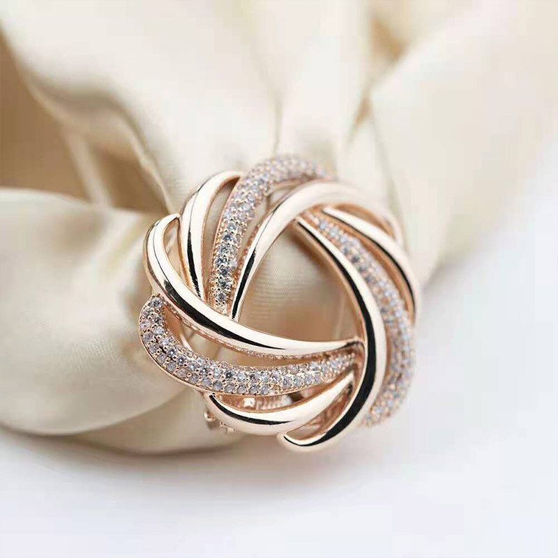 Μοντέρνα vintage φουλάρι λουλούδι πόρπη με μαργαριτάρι κρυστάλλινο κασκόλ Δαχτυλίδι γυναικεία κούφια κασκόλ Πόρπη καρφίτσα κοσμήματα αξεσουάρ