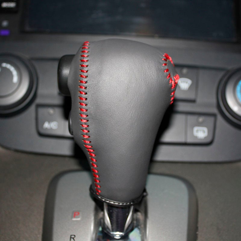 Valódi bőr váltógomb burkolat Honda CRV AT 2007-2011 autóhoz a sebességváltó gombon, sebességváltó kar tokján PPC sebességváltó gallér