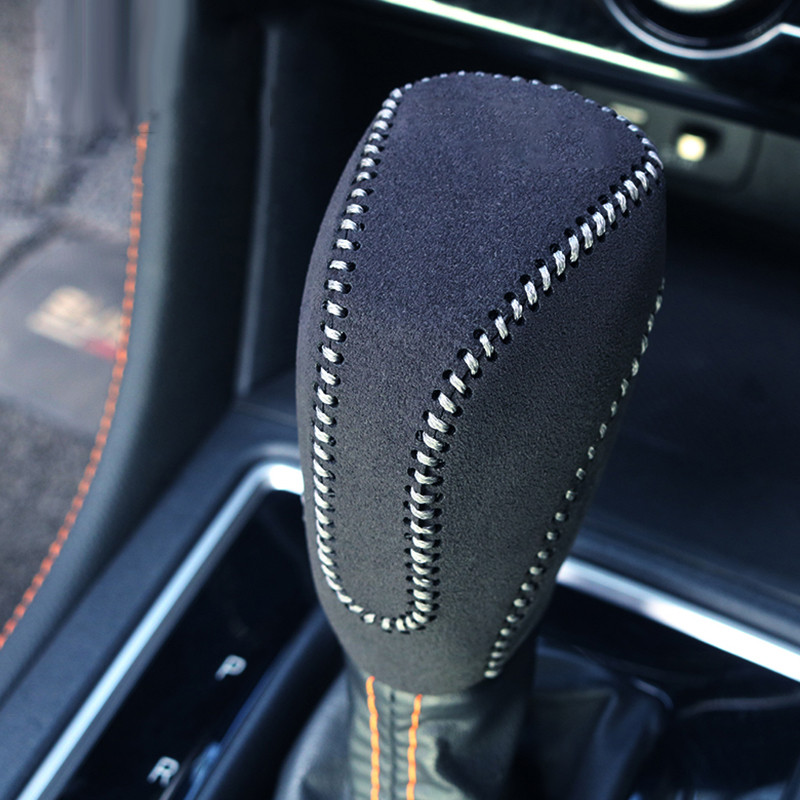 Capac de ornamentare a butonului schimbătorului de viteze de cusut din piele de căprioară pentru mașină pentru Subaru Forester SK XV Crosstrek GT Accesorii auto Decorație interioară