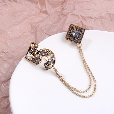 Broșe CC cu flori de perle de modă de lux pentru îmbrăcăminte pentru femei Broșă numărul 5 Cadou pentru prietenă Accesorii pentru bijuterii