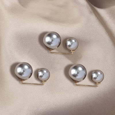 3 bucăți/set ace de broșă cu perle duble, anti-decolorare, broșe elegante rafinate pentru femei, pulover, cardigan, agrafă, haină, rochie de vară, bijuterii