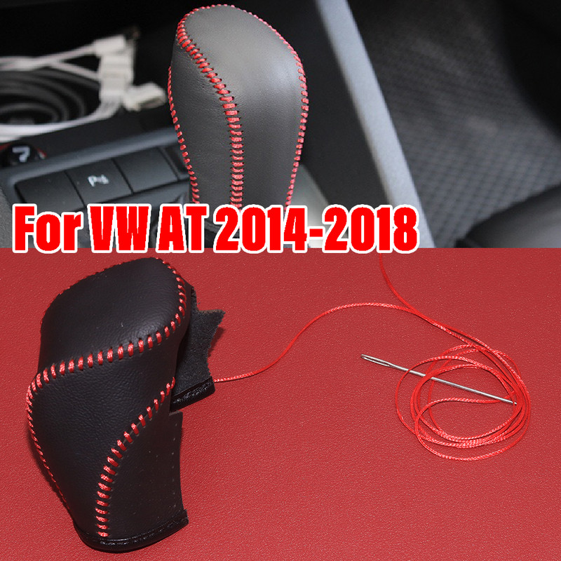 1X capac de schimbător de viteze pentru mașină din piele, potrivit pentru Volkswagen VW Golf 6 Passat Touran Tiguan POLO JETTA AT MT 2014 2015 -2018