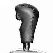 Capace pentru butoanele schimbătorului de viteze de mașină din piele naturală neagră cusute manual pentru Honda Accord 8 Automatic