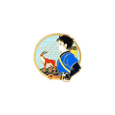 Copilărie Anime Smalț Pin Dragon Haku Chihiro Cărbune Calcifer Jiji Broșă Insigna cu revere Film de desene animate Bijuterii Cadou pentru fani Copii
