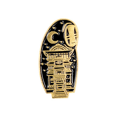 Copilărie Anime Smalț Pin Dragon Haku Chihiro Cărbune Calcifer Jiji Broșă Insigna cu revere Film de desene animate Bijuterii Cadou pentru fani Copii