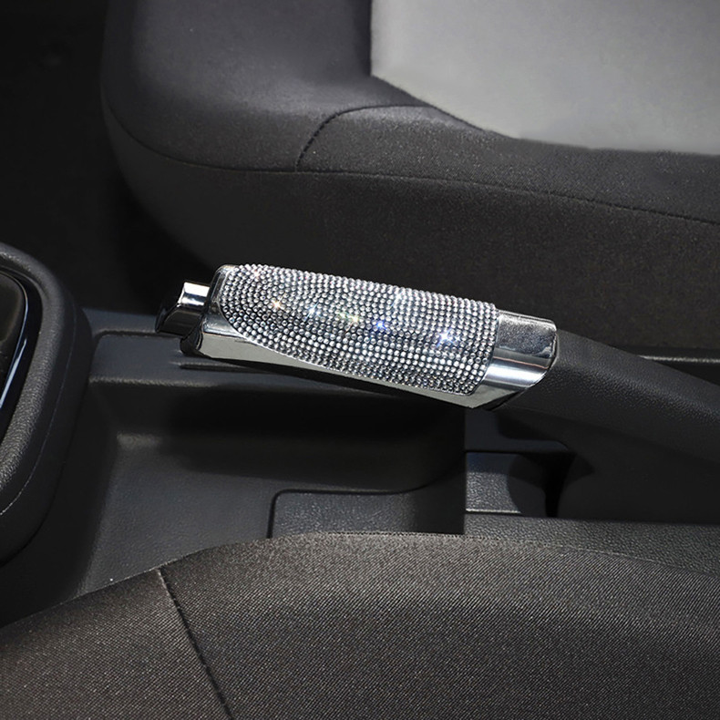 Automobilio deimantinis rankinio stabdžio dangtelis automobiliams Kalnų krištolas Patogus neslystantis kostiumas Bling Automobilio stiliaus priedai Interjeras Moteris