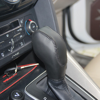 Калъф за скоростен лост от естествена кожа за Ford Focus AT 2015 Автомобилни капаци на лост за скоростен лост Калъф за скоростен лост PPC яка за скоростен лост