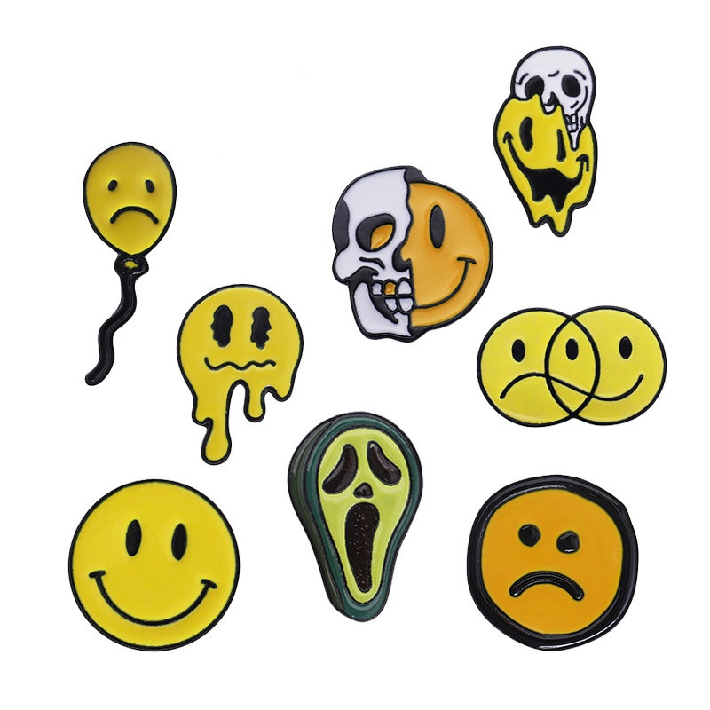 Insigne cu craniu Broșe email pentru femei Anime smiley ace Broșă metal Insigne emailate pe haine Horror Deadpool Avatar Insigne