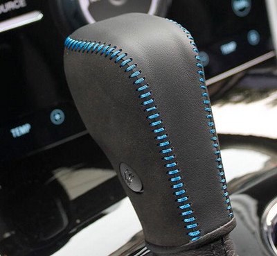 LS AUTO din piele intoarsa si piele naturala maner pentru schimbătorul de viteze cpr capac butonului schimbătorului pentru Ford Edge AT husă pentru accesorii auto ppc cpr pen