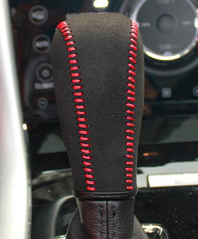 LS AUTO din piele intoarsa si piele naturala maner pentru schimbătorul de viteze cpr capac butonului schimbătorului pentru Ford Edge AT husă pentru accesorii auto ppc cpr pen