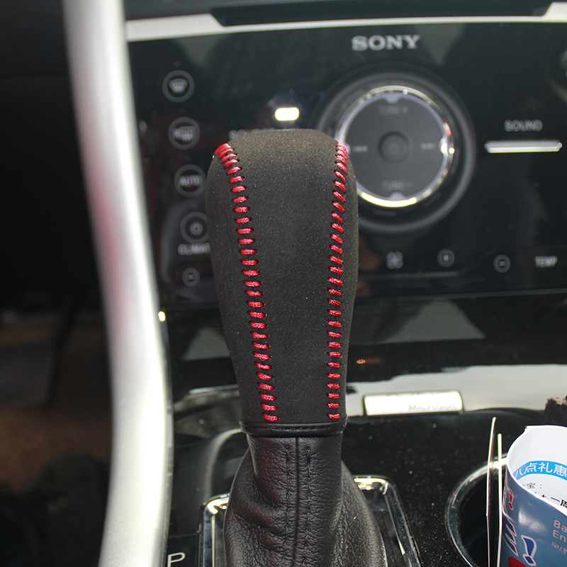 LS AUTO din piele intoarsa si piele naturala maner pentru schimbătorul de viteze cpr capac butonului schimbătorului pentru Ford Edge AT husă pentru accesorii auto ppc cpr pen