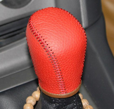 LS AUTO capac butonul de schimbător al schimbătorului de viteze din piele naturală pentru Ford Focus MT 2012 accesorii auto Carcasă ppc cpr capac stilou buton schimbător