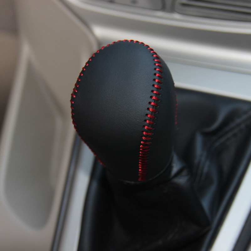 LS AUTO capac butonul de schimbător al schimbătorului de viteze din piele naturală pentru Ford Focus MT 2012 accesorii auto Carcasă ppc cpr capac stilou buton schimbător