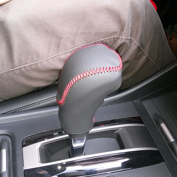 LS AUTO Черен ръчен шев Горен слой кожен капак на копчето за превключване на скоростите За автомобилни аксесоари Honda JADE AT CPR писалка Капак на автомобилни скорости