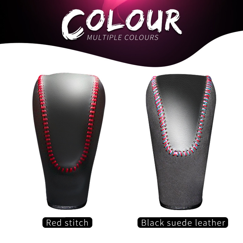 LS AUTO Cusătură de mână neagră Strat superior din piele capac butonului schimbătorului de viteze pentru Honda JADE AT, accesorii pentru mașină, stilou cpr capac pentru viteze pentru mașină