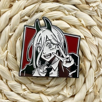 Chainsaw Man Anime Power Denji Καρφίτσες σμάλτου Badges Γυναικείες καρφίτσες για ρούχα Καρφίτσες για ρεβέρ για σακίδιο πλάτης Διακοσμητικά κοσμήματα