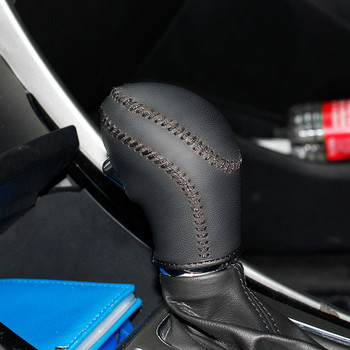 Топ Естествена кожа скоростен лост капак за копче за скоростен лост за Hyundai Elantra AT Case ppc cpr калъф за писалка на лоста за смяна на скоростите писалка cpt car