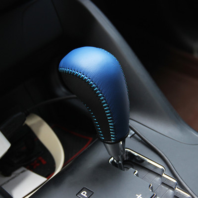 Augšpuse Īstās ādas pārnesumu sviras pārslēgšanas pogas vāciņš priekš Hyundai IX35 AT Case ppc cpr pildspalvas futrālis uz pārnesumu sviras pildspalvas cpt futrālis uz ppc