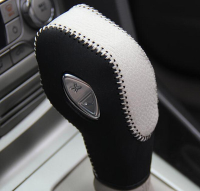 Husă ppc capac pentru buton schimbător de viteze din piele naturală pentru Ford Focus KUGA 2012 ani husă mașină pe capacul butonului schimbătorului de viteze