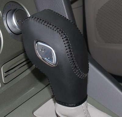 Husă ppc capac pentru buton schimbător de viteze din piele naturală pentru Ford Focus KUGA 2012 ani husă mașină pe capacul butonului schimbătorului de viteze
