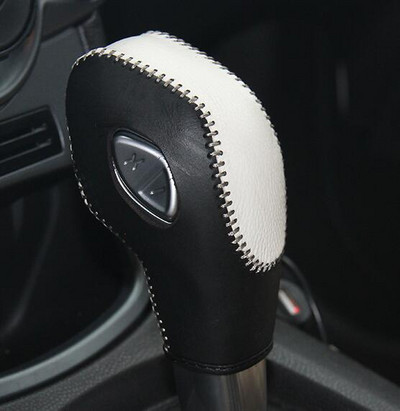 Husă ppc capac pentru buton schimbător de viteze din piele naturală pentru Ford Focus KUGA 2012 ani husă mașină pe capacul butonului schimbătorului de viteze