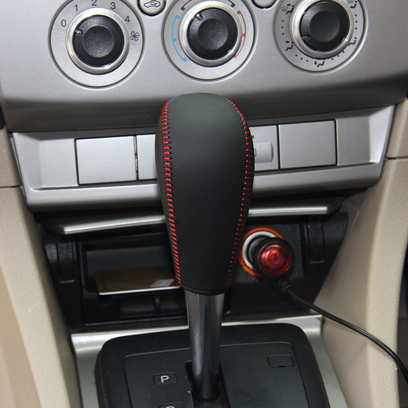 LS AUTO Strat superior din piele naturală mâner schimbător de viteze cpr capac buton schimbător pentru Ford Focus AT Carcasa accesorii auto ppc cpr pen
