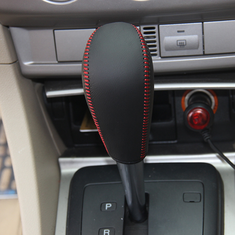 LS AUTO Strat superior din piele naturală mâner schimbător de viteze cpr capac buton schimbător pentru Ford Focus AT Carcasa accesorii auto ppc cpr pen
