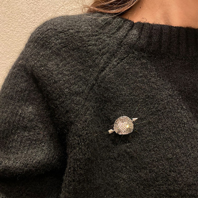 Broșă cu pandantiv cu ciucuri întunecate pentru bărbați și femei, broșe vintage cu strasuri, baroce, punk, stați, gotice, Harajuku, bijuterii de stradă