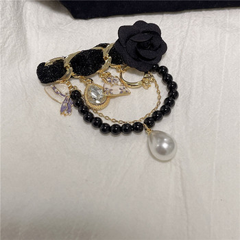 Brand Design Καρφίτσες Vintage Camellia Luxury Pearl Flower Καρφίτσα Αλυσίδα καρφίτσες Γυναικείες καρφίτσες Κρυστάλλινα αξεσουάρ για κοσμήματα