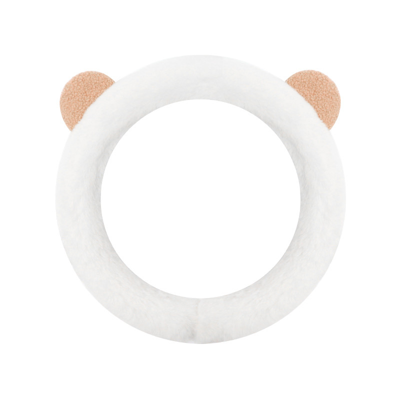 Noua iarnă de desene animate ureche lungă de pluș moale și confortabil universal de protecție anti-alunecare bară pentru mânerul mașinii capac pentru volan