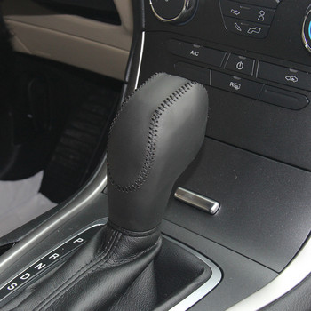 Γνήσιο δερμάτινο κάλυμμα πόμολο ταχυτήτων για Ford Mondeo 2013 AT Καλύμματα αυτοκινήτου στη θήκη κουμπιού αλλαγής ταχυτήτων Gear Stick Θήκη PPC Gear Shift Collar