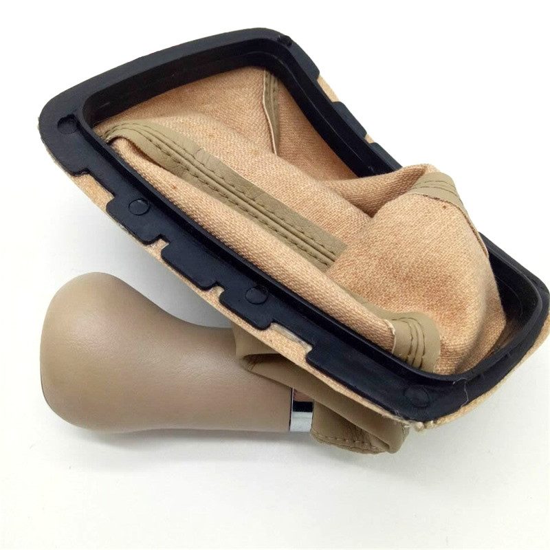 Automobilių aksesuarai 5 greičių perjungimo svirties komplektas, rankinis, dulkių dangtelis, pavarų perjungimo rankenėlė, smėlio spalvos juoda, skirta Chery A5