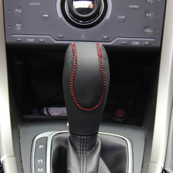 Кожен калъф за скоростен лост Nappa за Ford Mondeo 2013 AT автомобил капак на скоростния лост Естествен кожен капак за скоростна кутия