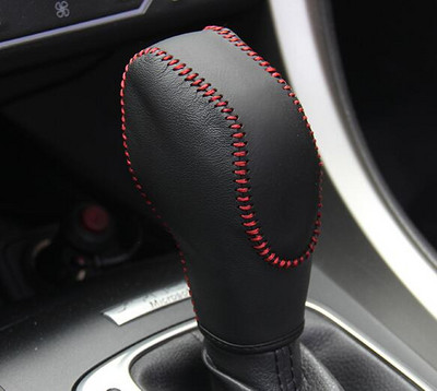 Capac butonul de schimbător din piele Nappa pentru Ford Mondeo 2013 AT husă mașină pe butonul de schimbare a vitezei Capac butonului cutiei de viteze din piele naturală