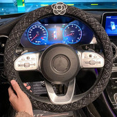 Nouă modă drăguț iarnă de pluș cald anti-alunecare Camelia de desene animate capac pentru volan de mașină