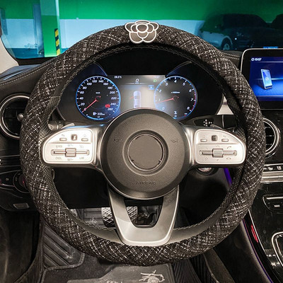 Nouă modă drăguț iarnă de pluș cald anti-alunecare Camelia de desene animate capac pentru volan de mașină