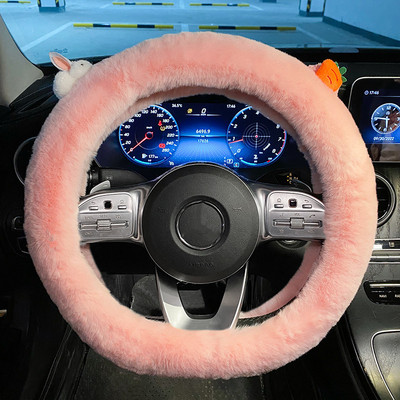 Colorat nou de pluș iarna toamnă confortabil moale anti-alunecare de protecție din desene animate drăguț capac pentru volan de mașină capac pentru ghidon