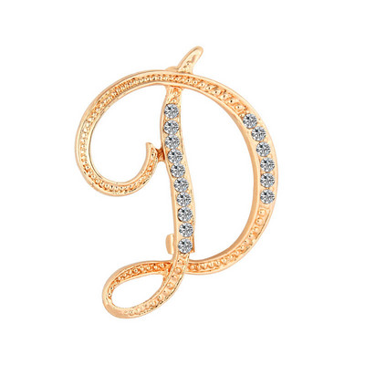 Literă AZ Broșă Femei Strasuri Cristal Bărbați Aur Alfabet Englez Ace Metal Corsaj Accesorii Bijuterii Nume englezesc