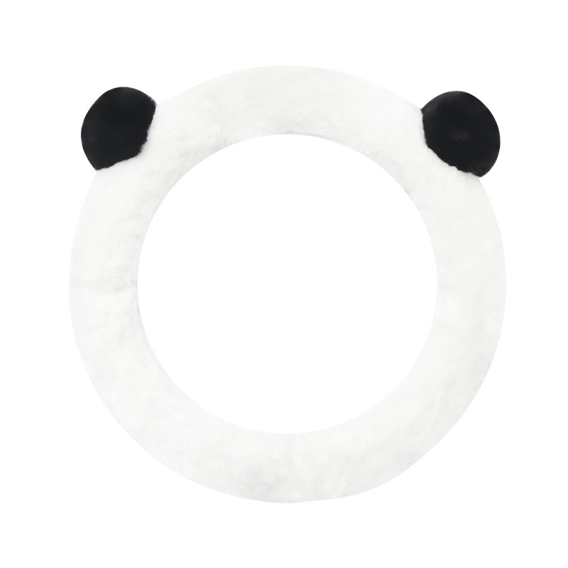 Nou creativ de pluș de iarnă ureche de desene animate moale anti-alunecare drăguț modă husă volan mașină capac ghidon